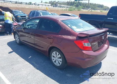 2012 Honda Civic Lx z USA, uszkodzony, nr VIN 2HGFB2F54CH600203